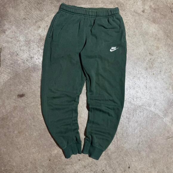 Forest Green Nike Mini Logo Sweatpants - Picture 1 of 7
